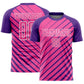 Custom Purple Pink-White Lines Sublimation Soccer Uniform Jersey