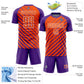 Custom Purple Orange-White Lines Sublimation Soccer Uniform Jersey Limited