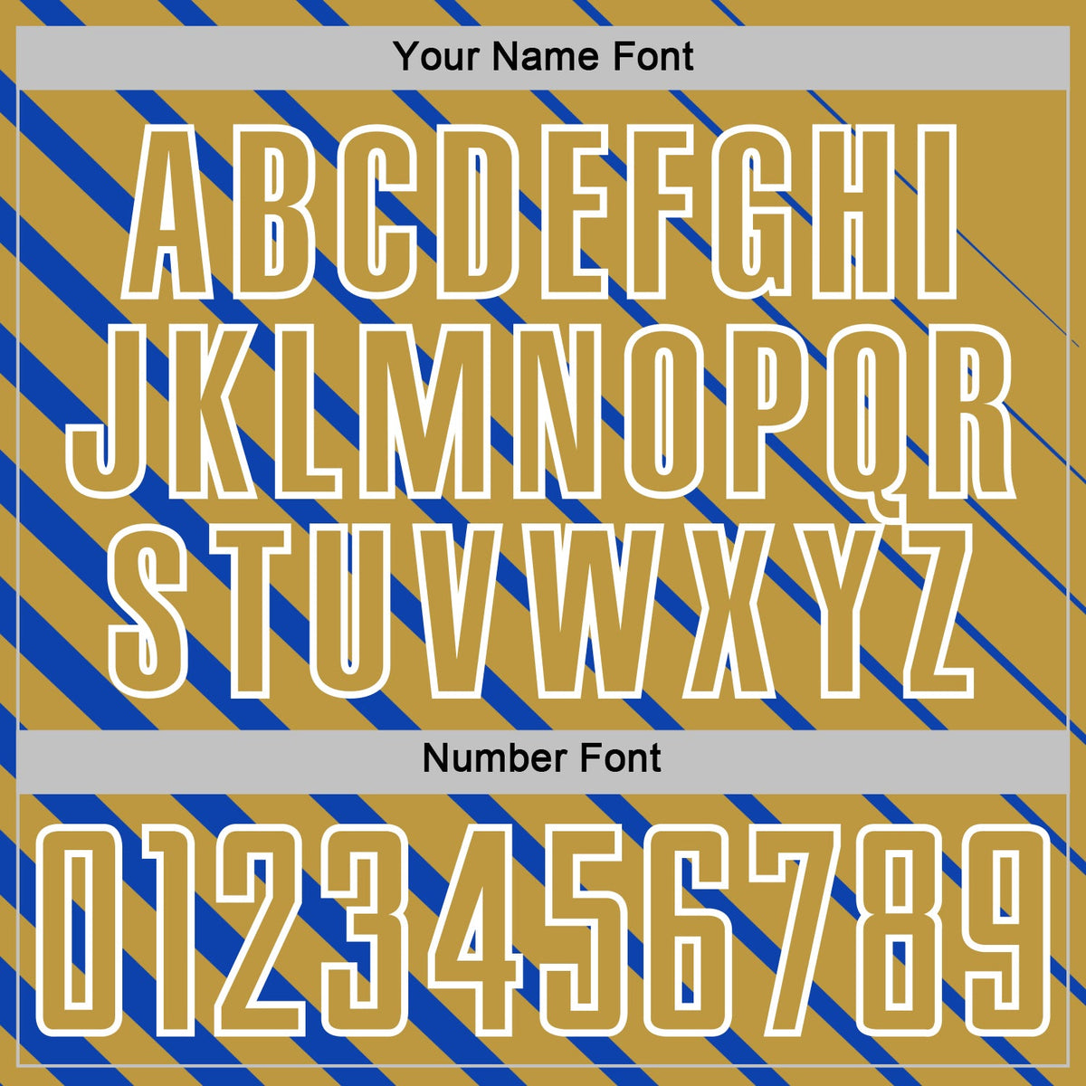 Custom Thunder Blue Old Gold-White Lines Sublimation Soccer Uniform Jersey Limited