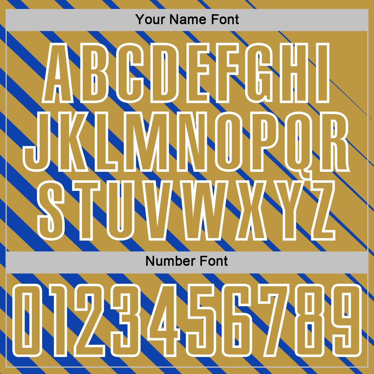 Custom Thunder Blue Old Gold-White Lines Sublimation Soccer Uniform Jersey Limited