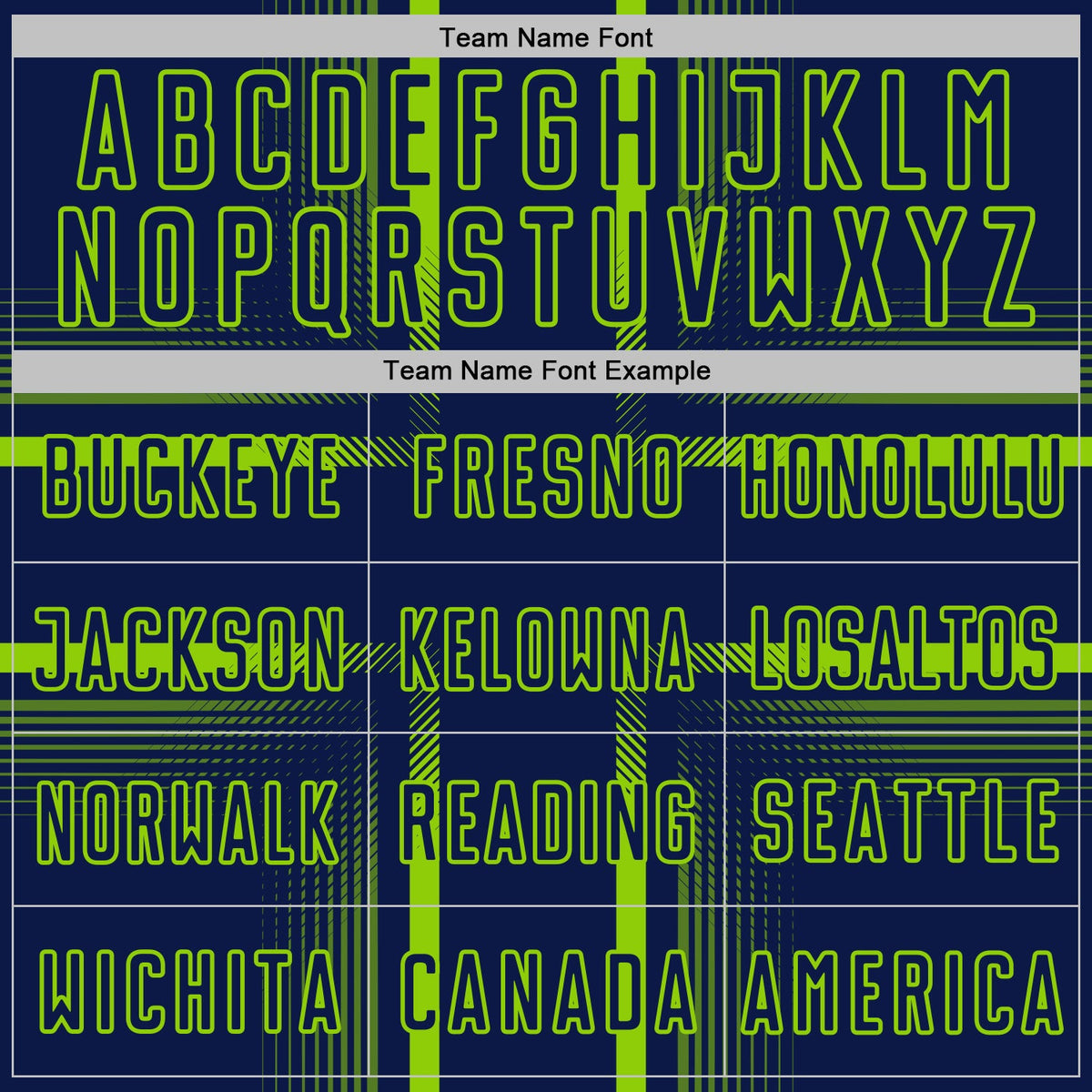 Custom Navy Neon Green-White Lines Sublimation Soccer Uniform Jersey Limited