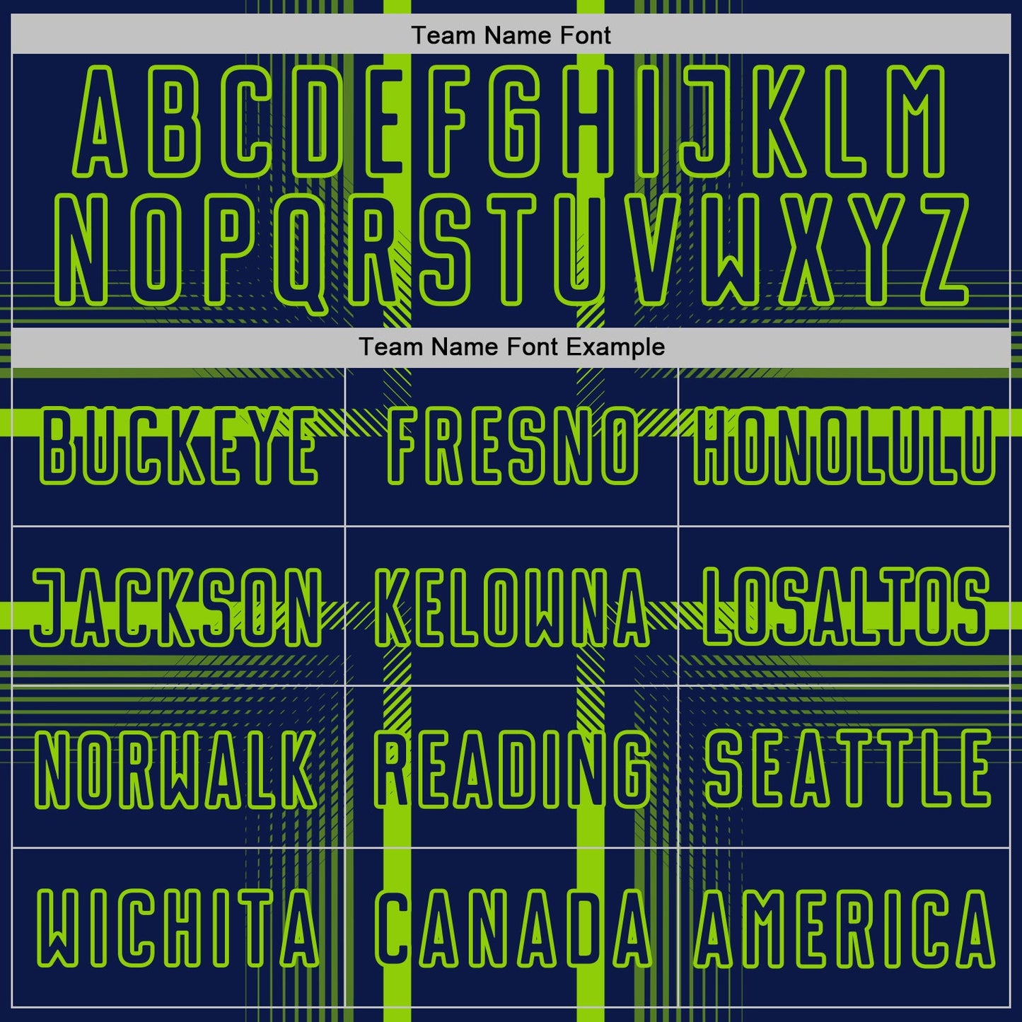 Custom Navy Neon Green-White Lines Sublimation Soccer Uniform Jersey Limited