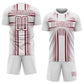 Custom White Crimson Lines Sublimation Soccer Uniform Jersey Limited