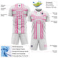 Custom White Pink Lines Sublimation Soccer Uniform Jersey Limited
