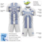 Custom White Royal Lines Sublimation Soccer Uniform Jersey Limited