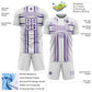 Custom White Purple Lines Sublimation Soccer Uniform Jersey Limited