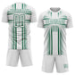 Custom White Kelly Green Lines Sublimation Soccer Uniform Jersey Limited
