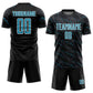 Custom Black Panther Blue-White Slant Lines Sports Sublimation Soccer Uniform Jersey Limited