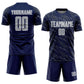 Custom Navy Gray-White Slant Lines Sports Sublimation Soccer Uniform Jersey Limited