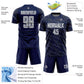 Custom Navy Gray-White Slant Lines Sports Sublimation Soccer Uniform Jersey Limited