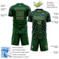 Custom Green Cream Slant Lines Sports Sublimation Soccer Uniform Jersey Limited