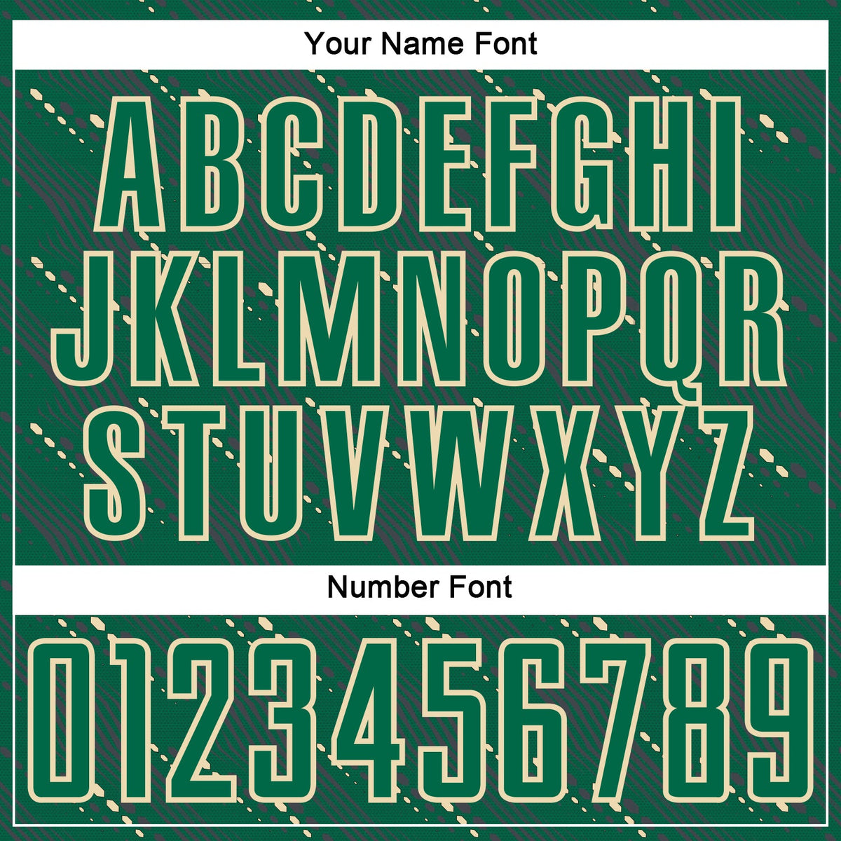 Custom Kelly Green Cream Slant Lines Sports Sublimation Soccer Uniform Jersey Limited