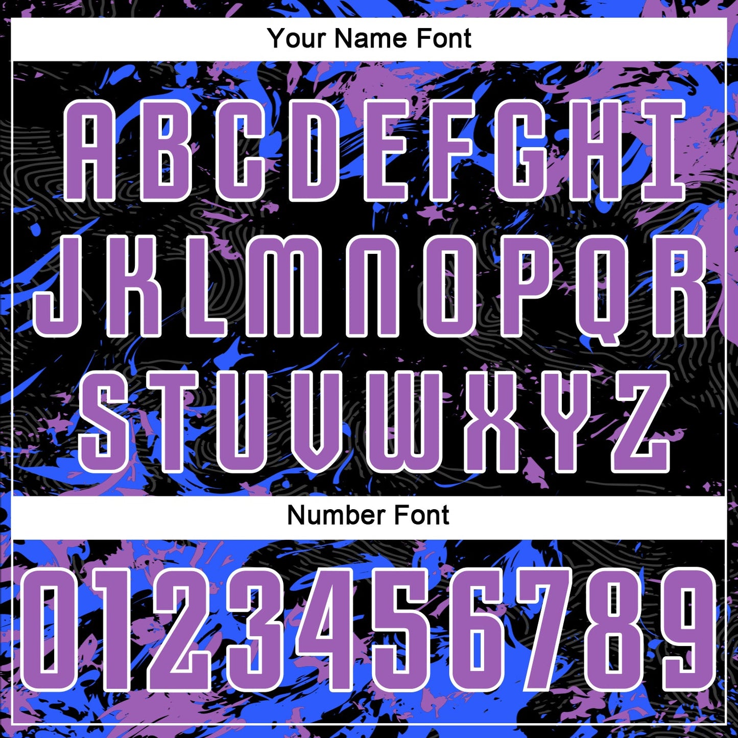 Custom Black Medium Purple Royal-White Fluid Art Splash Sublimation Soccer Uniform Jersey Limited