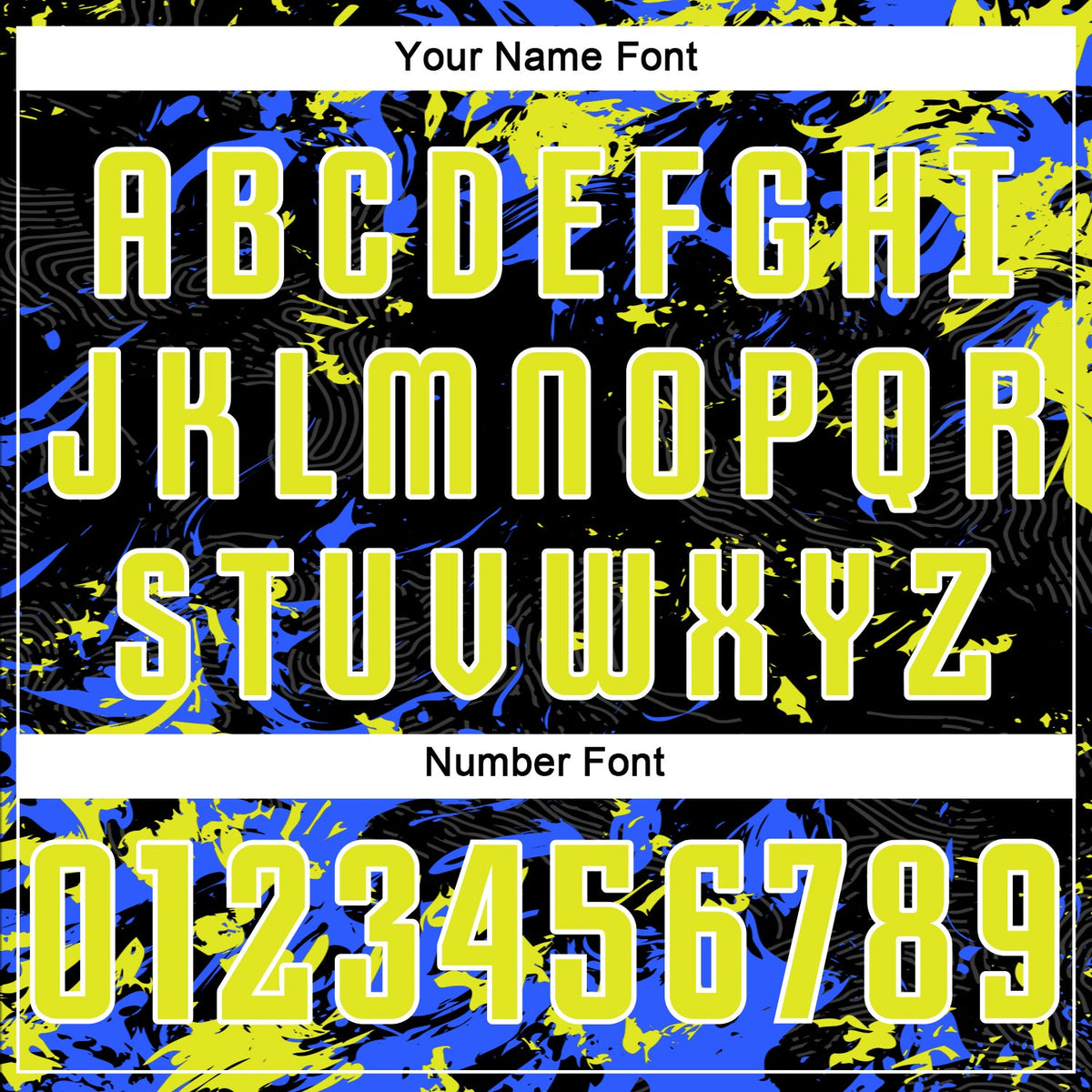 Custom Black Neon Yellow Royal-White Fluid Art Splash Sublimation Soccer Uniform Jersey Limited