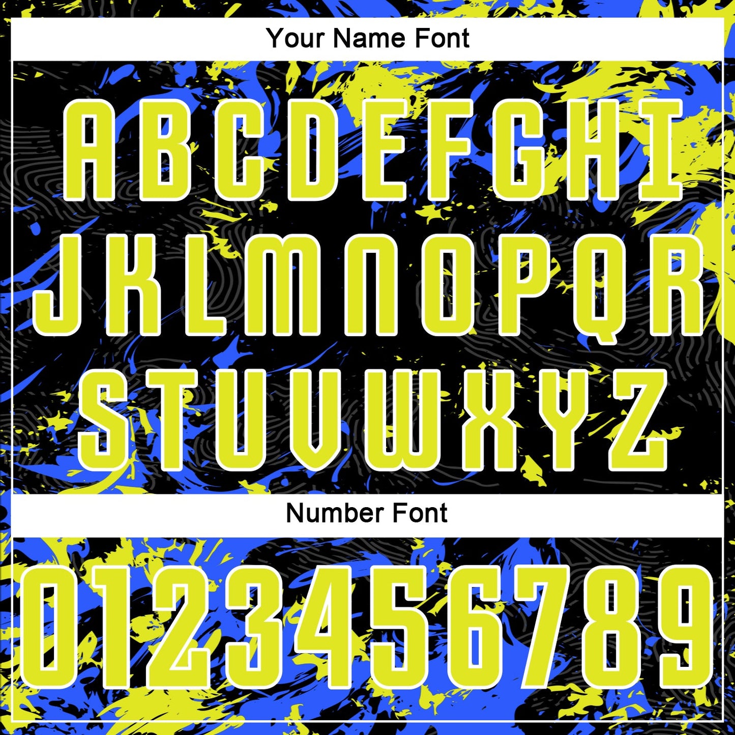 Custom Black Neon Yellow Royal-White Fluid Art Splash Sublimation Soccer Uniform Jersey Limited