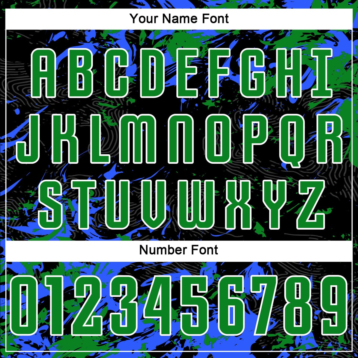 Custom Black Grass Green Royal-White Fluid Art Splash Sublimation Soccer Uniform Jersey Limited