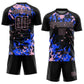 Custom Black Light Pink-Royal Fluid Art Splash Sublimation Soccer Uniform Jersey Limited