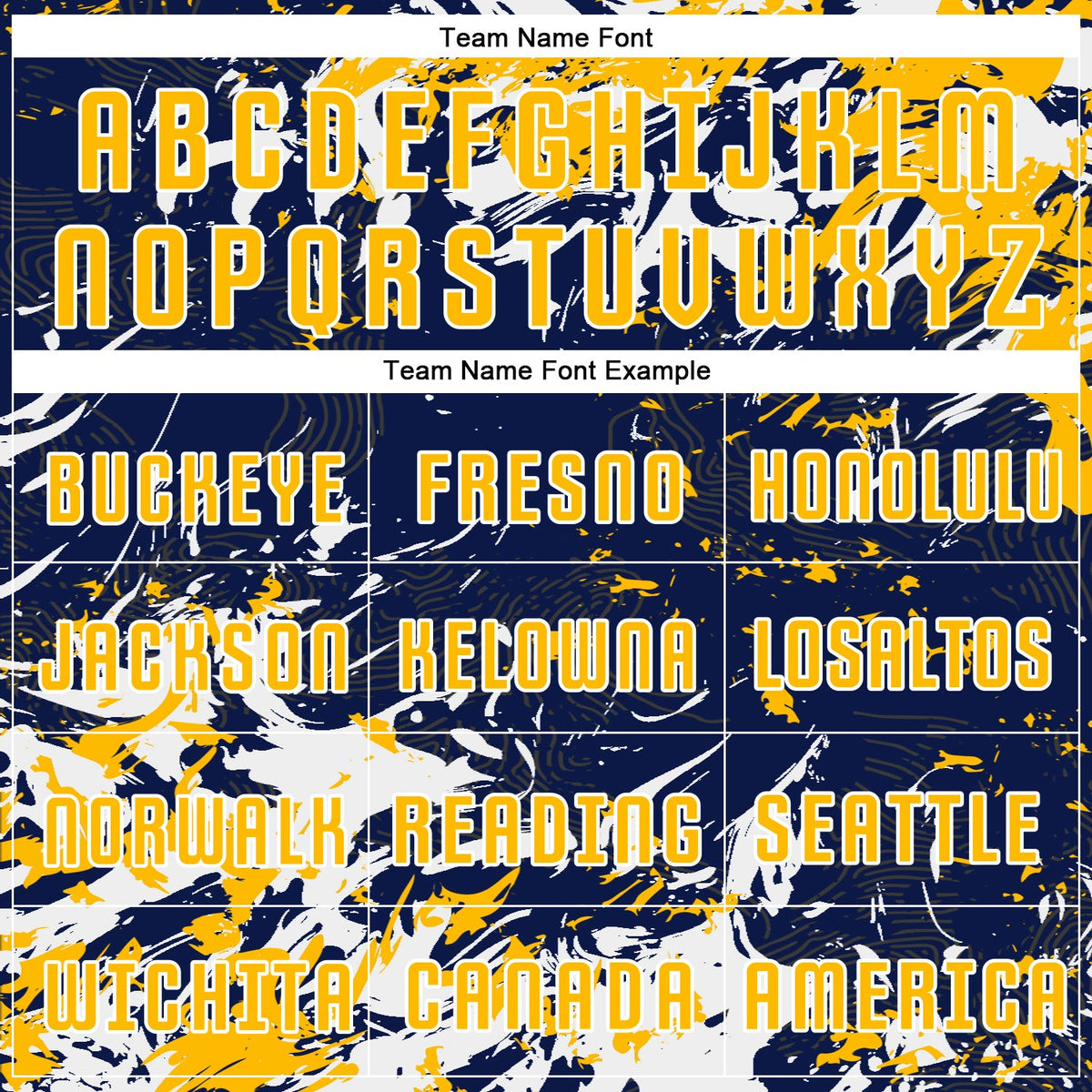 Custom Navy Gold-White Fluid Art Splash Sublimation Soccer Uniform Jersey Limited