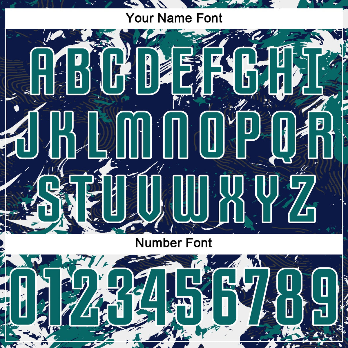 Custom Navy Teal-White Fluid Art Splash Sublimation Soccer Uniform Jersey Limited