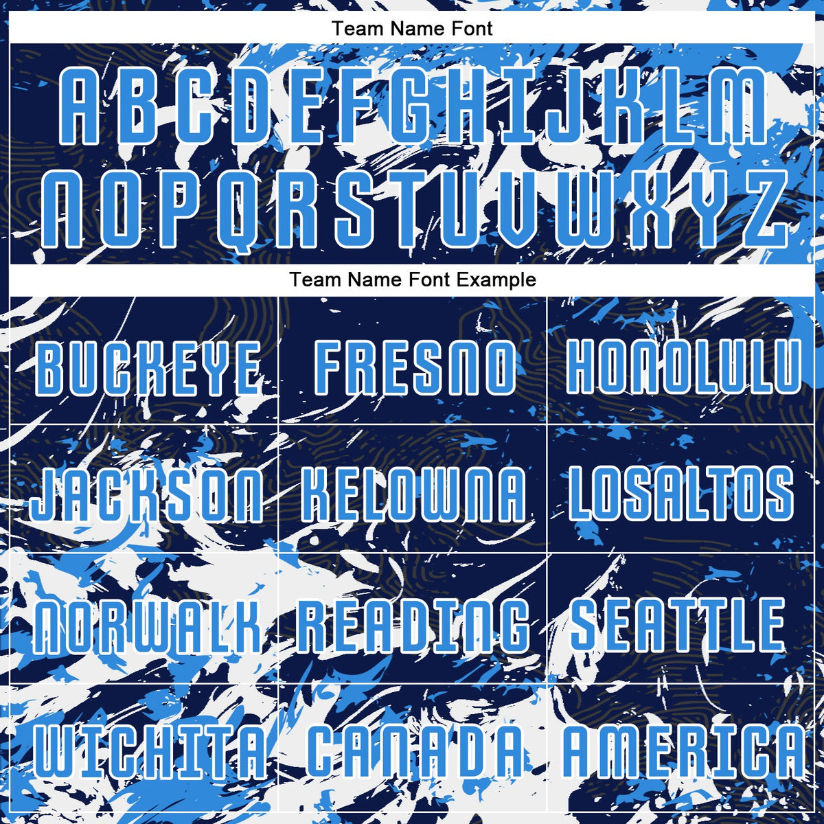 Custom Navy Powder Blue-White Fluid Art Splash Sublimation Soccer Uniform Jersey Limited