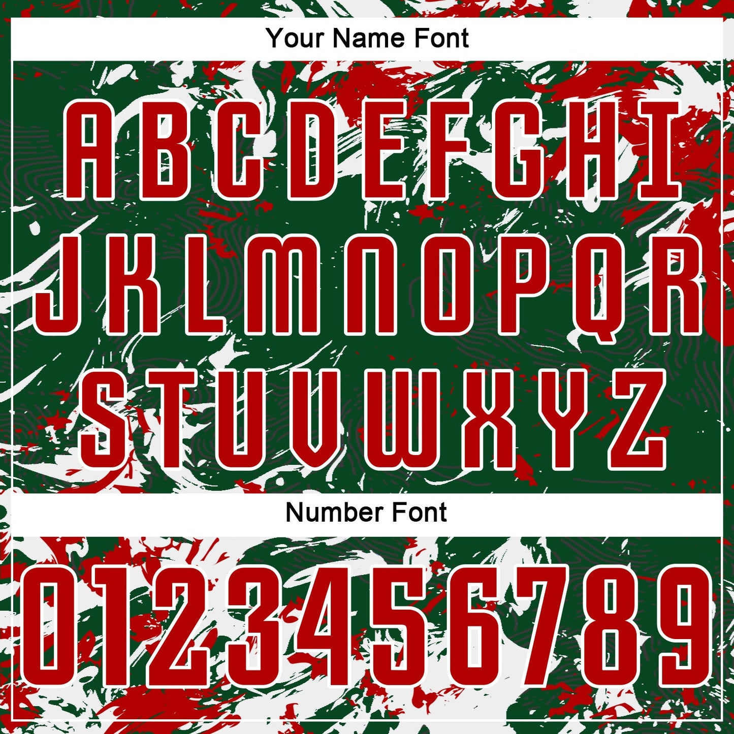 Custom Green Red-White Fluid Art Splash Sublimation Soccer Uniform Jersey Limited