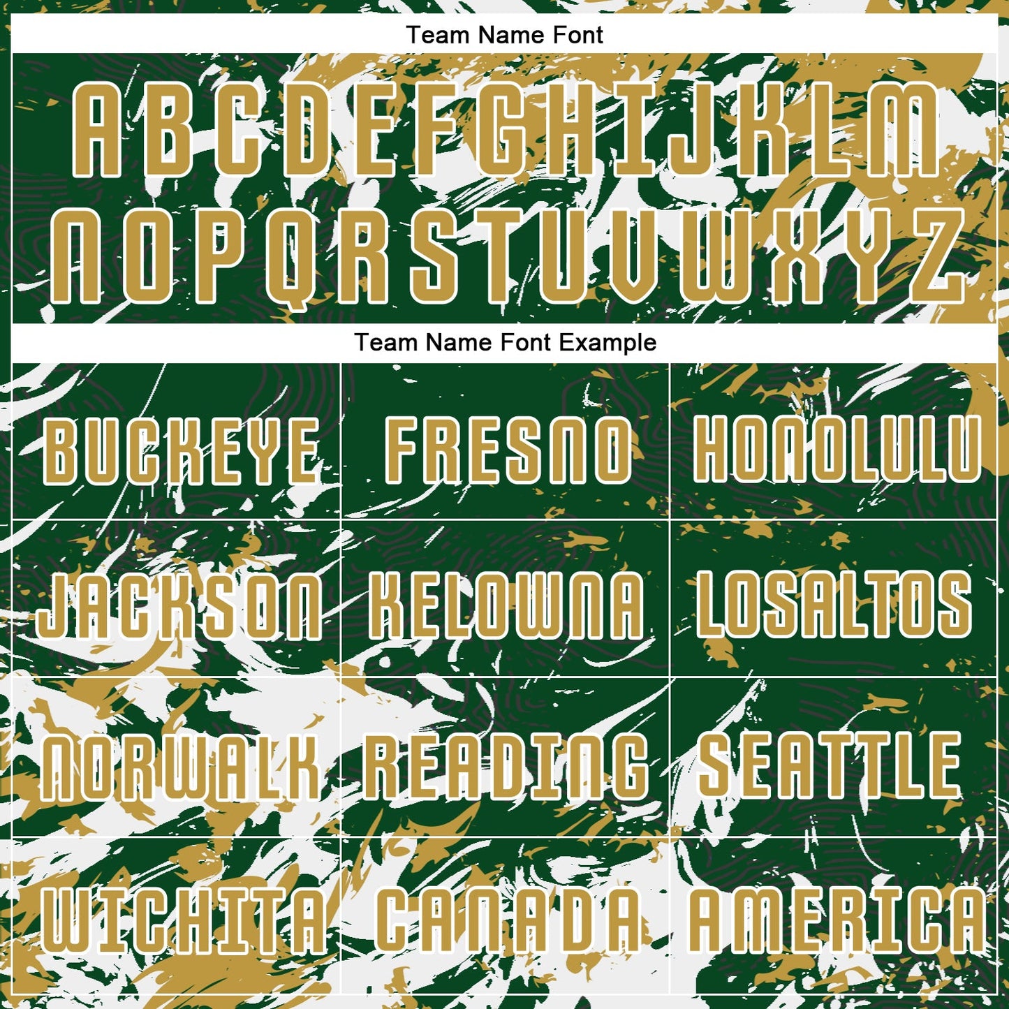 Custom Green Old Gold-White Fluid Art Splash Sublimation Soccer Uniform Jersey Limited