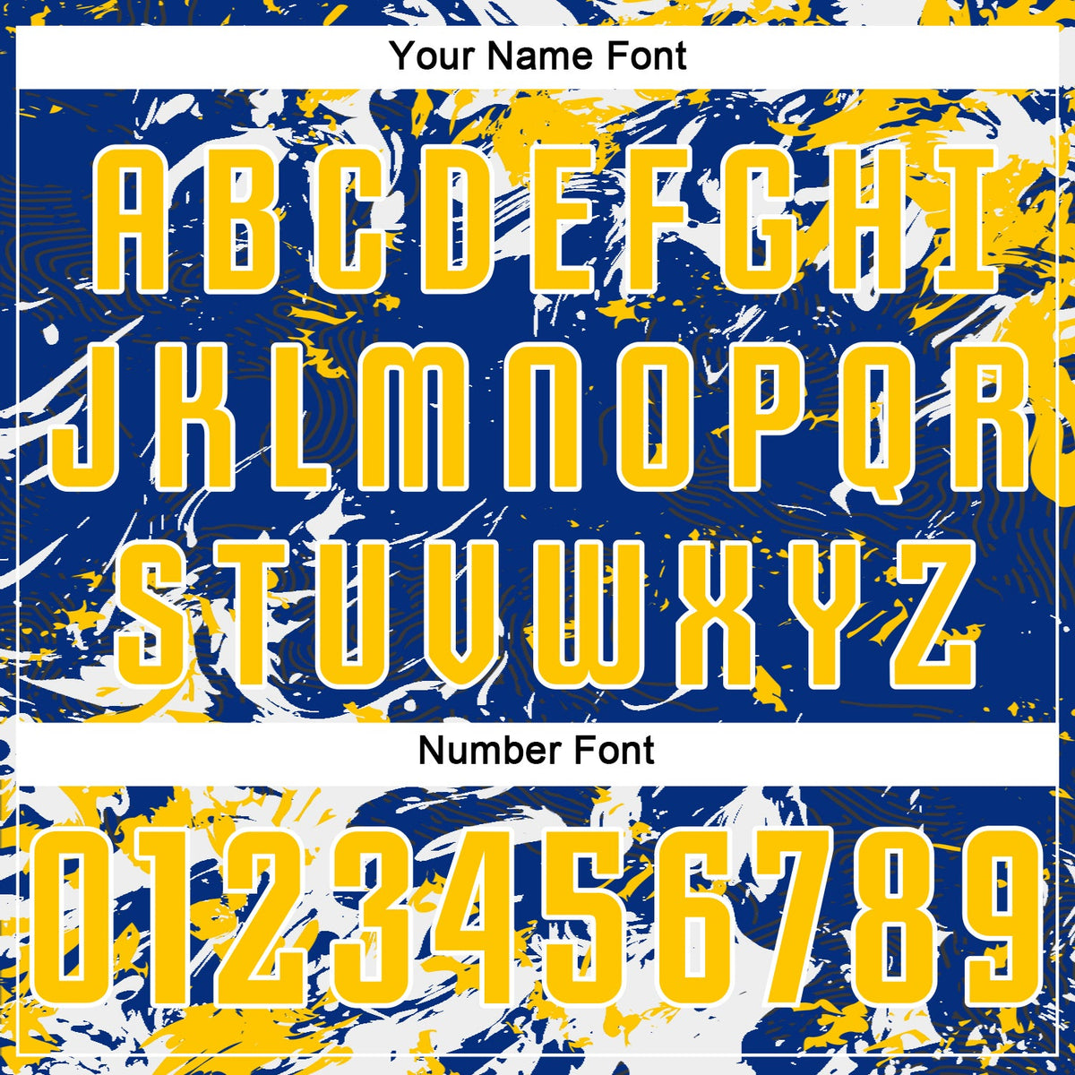 Custom Royal Yellow-White Fluid Art Splash Sublimation Soccer Uniform Jersey Limited