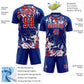 Custom Royal Red-White Fluid Art Splash Sublimation Soccer Uniform Jersey Limited