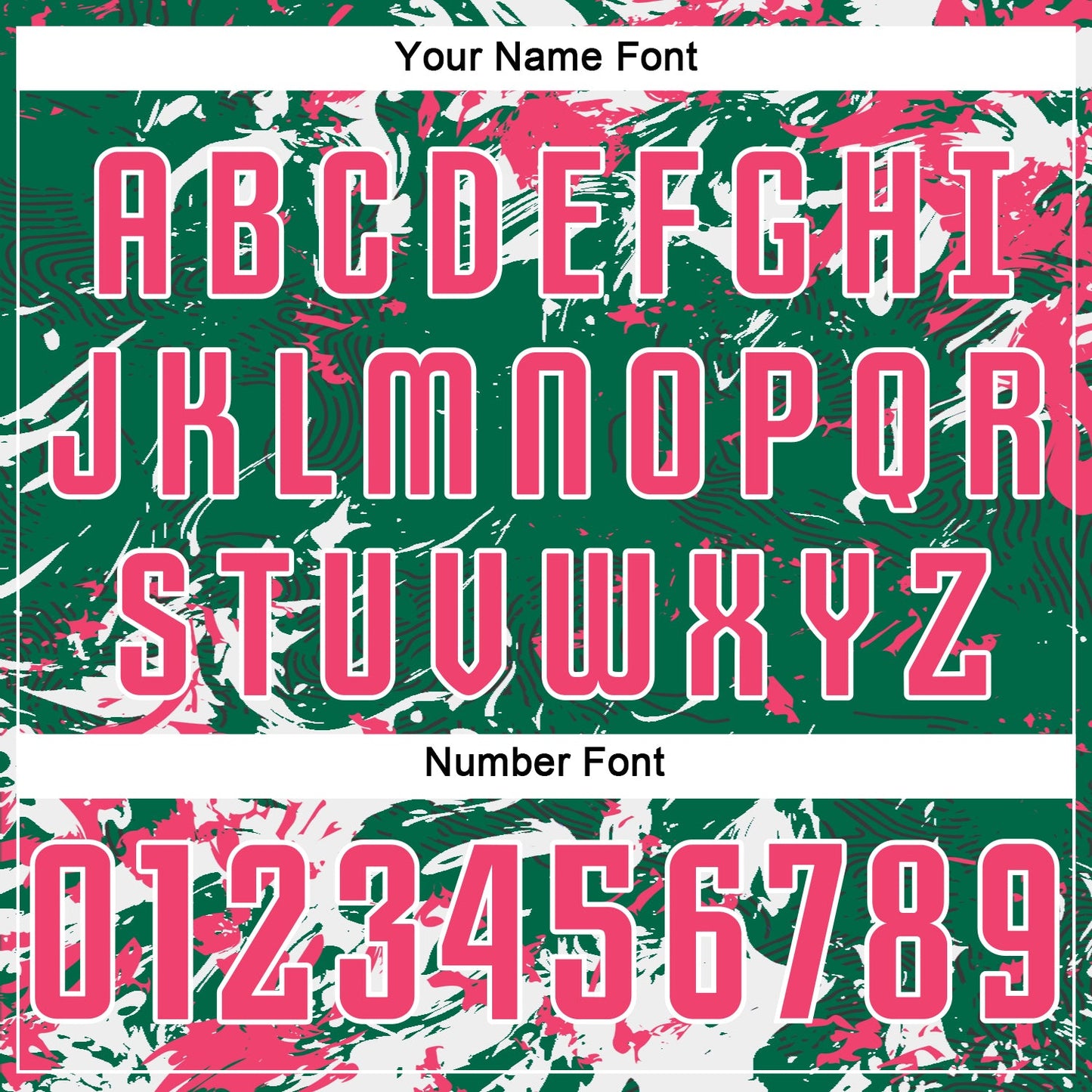 Custom Kelly Green Neon Pink-White Fluid Art Splash Sublimation Soccer Uniform Jersey Limited