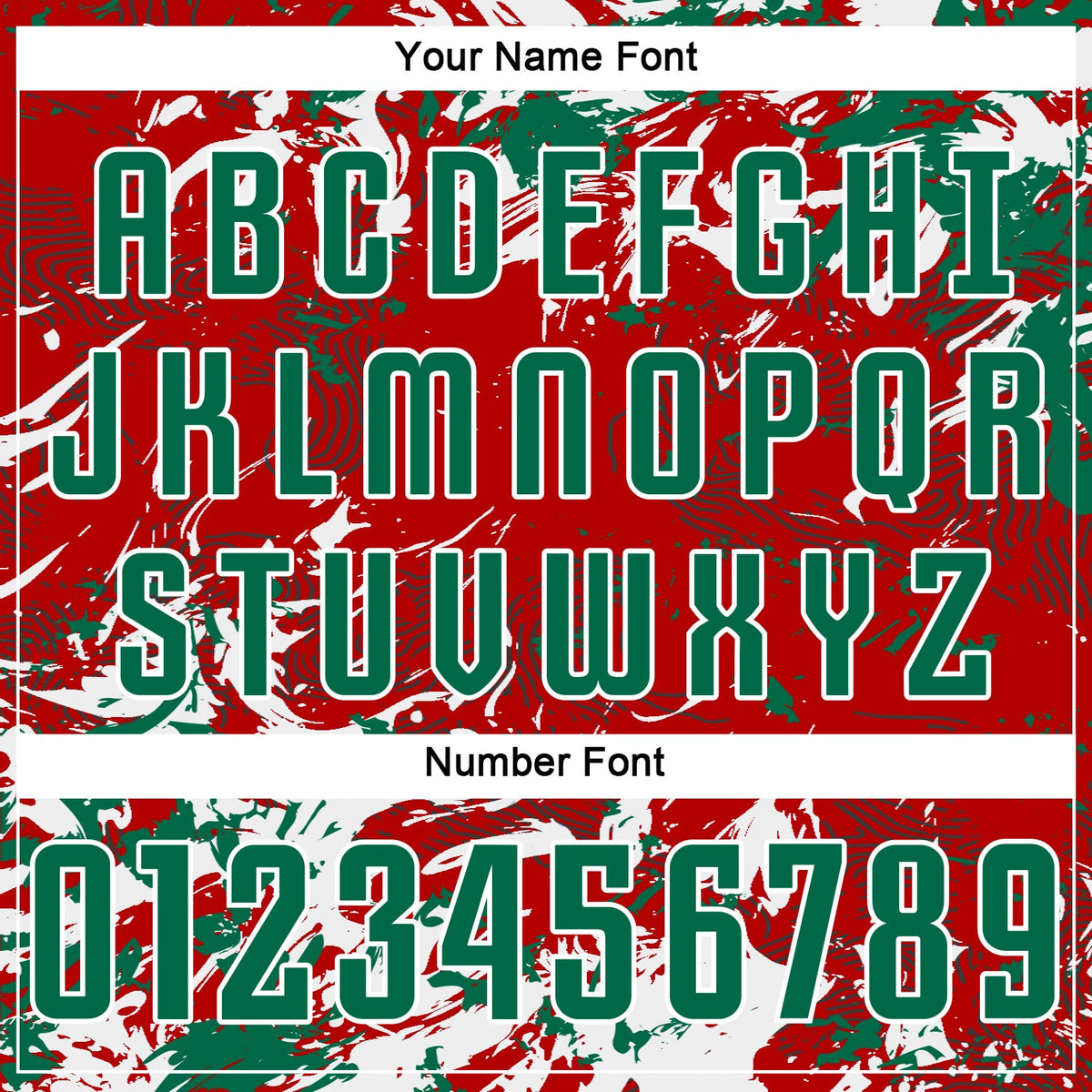 Custom Red Kelly Green-White Fluid Art Splash Sublimation Soccer Uniform Jersey Limited