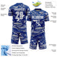 Custom Figure White Royal-Gray Fluid Art Splash Sublimation Soccer Uniform Jersey Limited