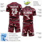 Custom Figure White Crimson-Black Fluid Art Splash Sublimation Soccer Uniform Jersey Limited