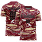 Custom Figure Black Crimson-Cream Fluid Art Splash Sublimation Soccer Uniform Jersey