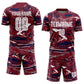 Custom Figure White Crimson-Navy Fluid Art Splash Sublimation Soccer Uniform Jersey Limited