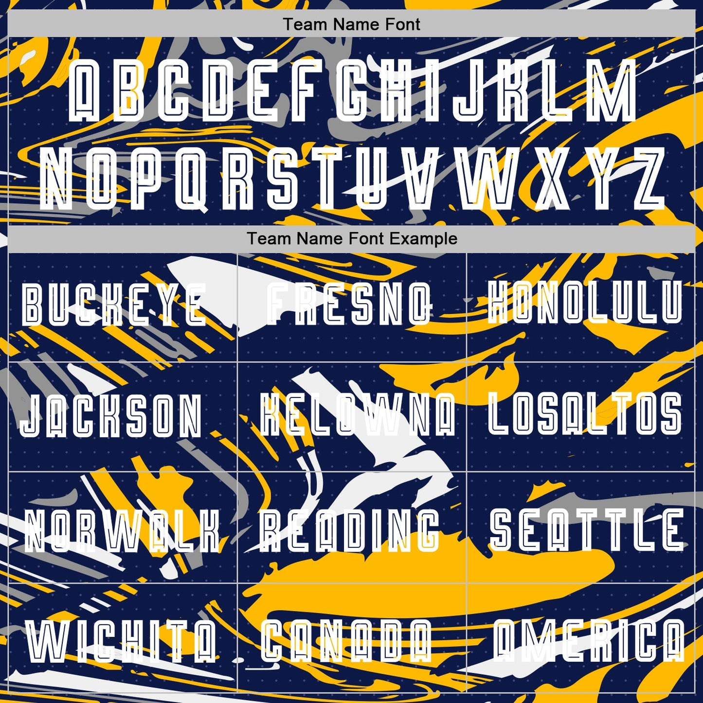 Custom Figure White Navy-Gold Fluid Art Splash Sublimation Soccer Uniform Jersey Limited