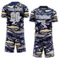Custom Figure White Navy-Cream Fluid Art Splash Sublimation Soccer Uniform Jersey Limited