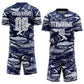Custom Figure White Navy-Silver Fluid Art Splash Sublimation Soccer Uniform Jersey Limited
