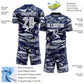 Custom Figure White Navy-Silver Fluid Art Splash Sublimation Soccer Uniform Jersey Limited