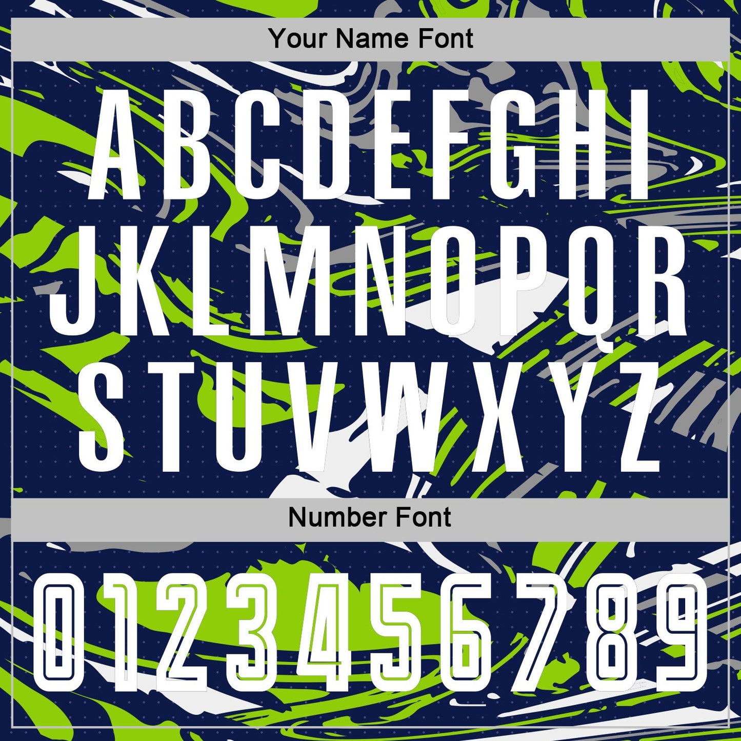 Custom Figure White Navy-Neon Green Fluid Art Splash Sublimation Soccer Uniform Jersey Limited