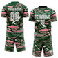 Custom Figure White Green-Medium Pink Fluid Art Splash Sublimation Soccer Uniform Jersey Limited