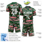 Custom Figure White Green-Medium Pink Fluid Art Splash Sublimation Soccer Uniform Jersey Limited