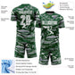 Custom Figure White Green=Gray Fluid Art Splash Sublimation Soccer Uniform Jersey Limited