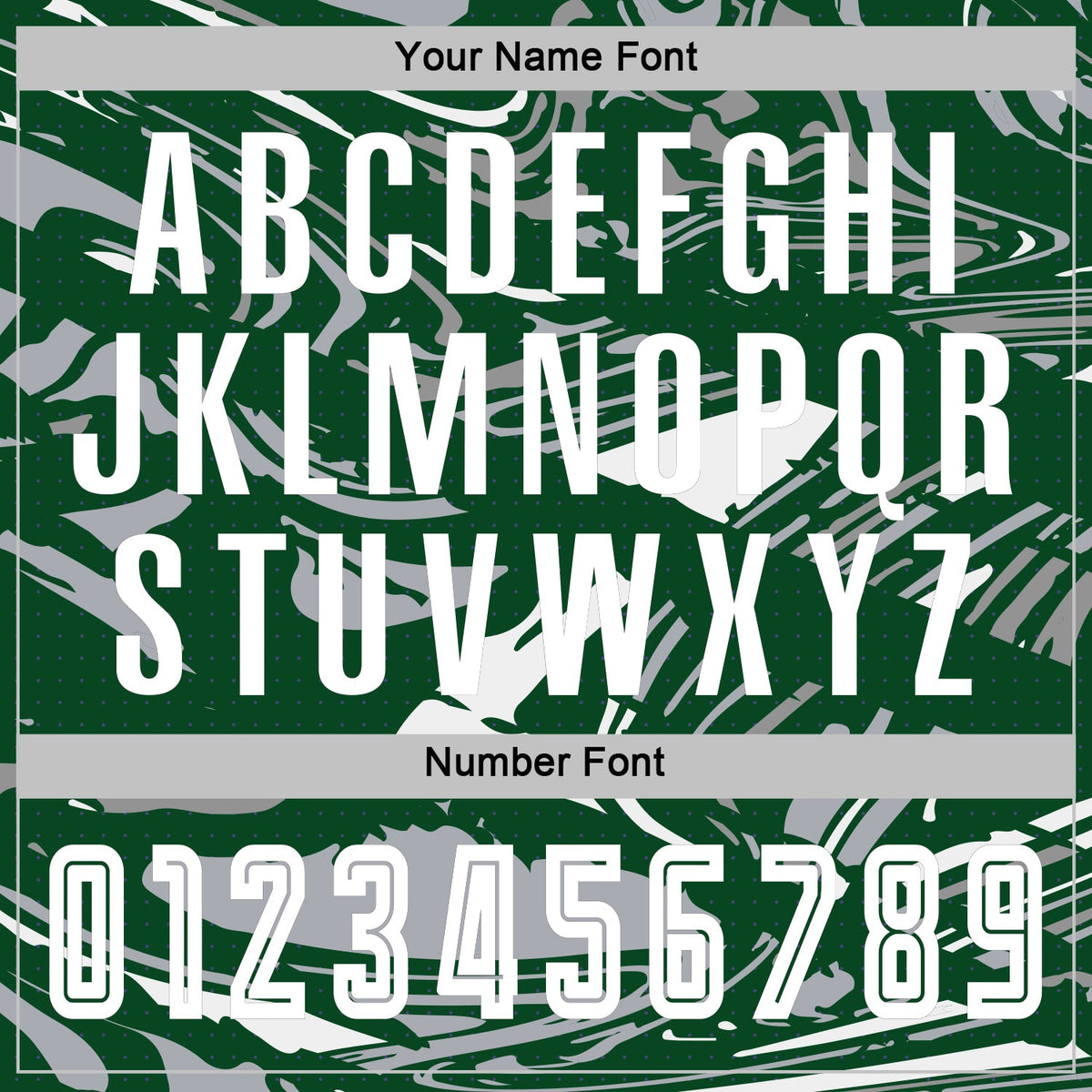 Custom Figure White Green=Gray Fluid Art Splash Sublimation Soccer Uniform Jersey Limited