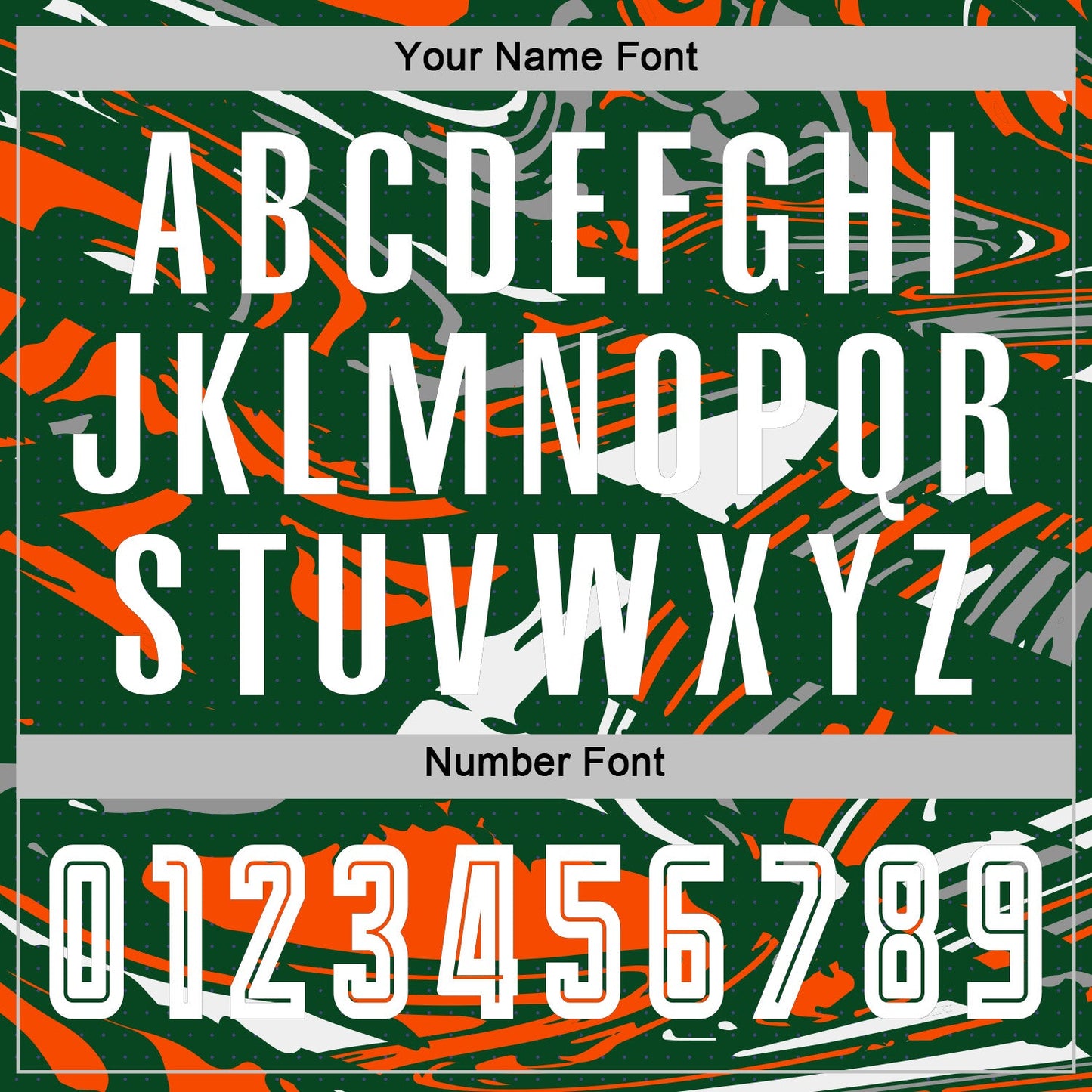 Custom Figure White Kelly Green-Orang Fluid Art Splash Sublimation Soccer Uniform Jersey Limited