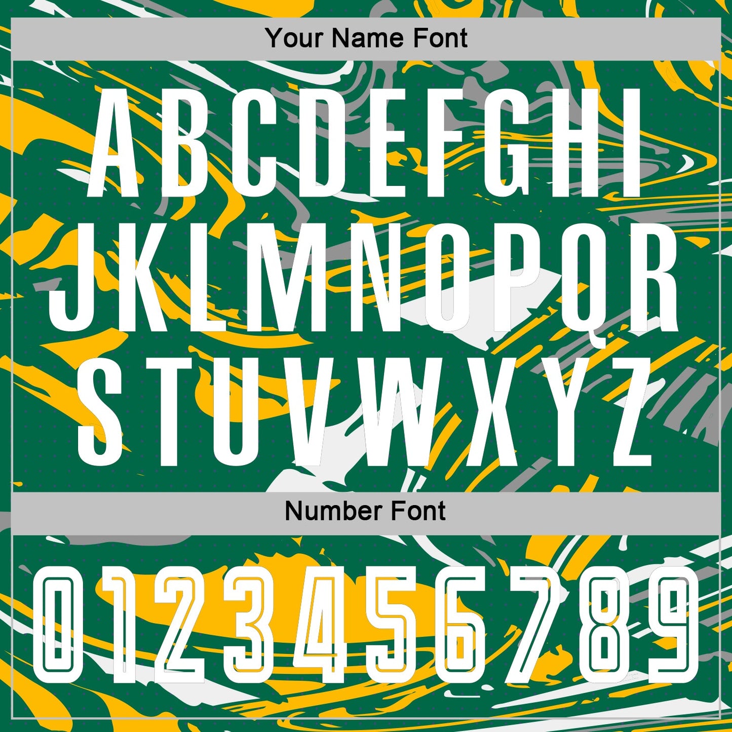 Custom Figure White Kelly Green-Gold Fluid Art Splash Sublimation Soccer Uniform Jersey Limited