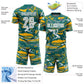 Custom Figure White Teal-Gold Fluid Art Splash Sublimation Soccer Uniform Jersey Limited