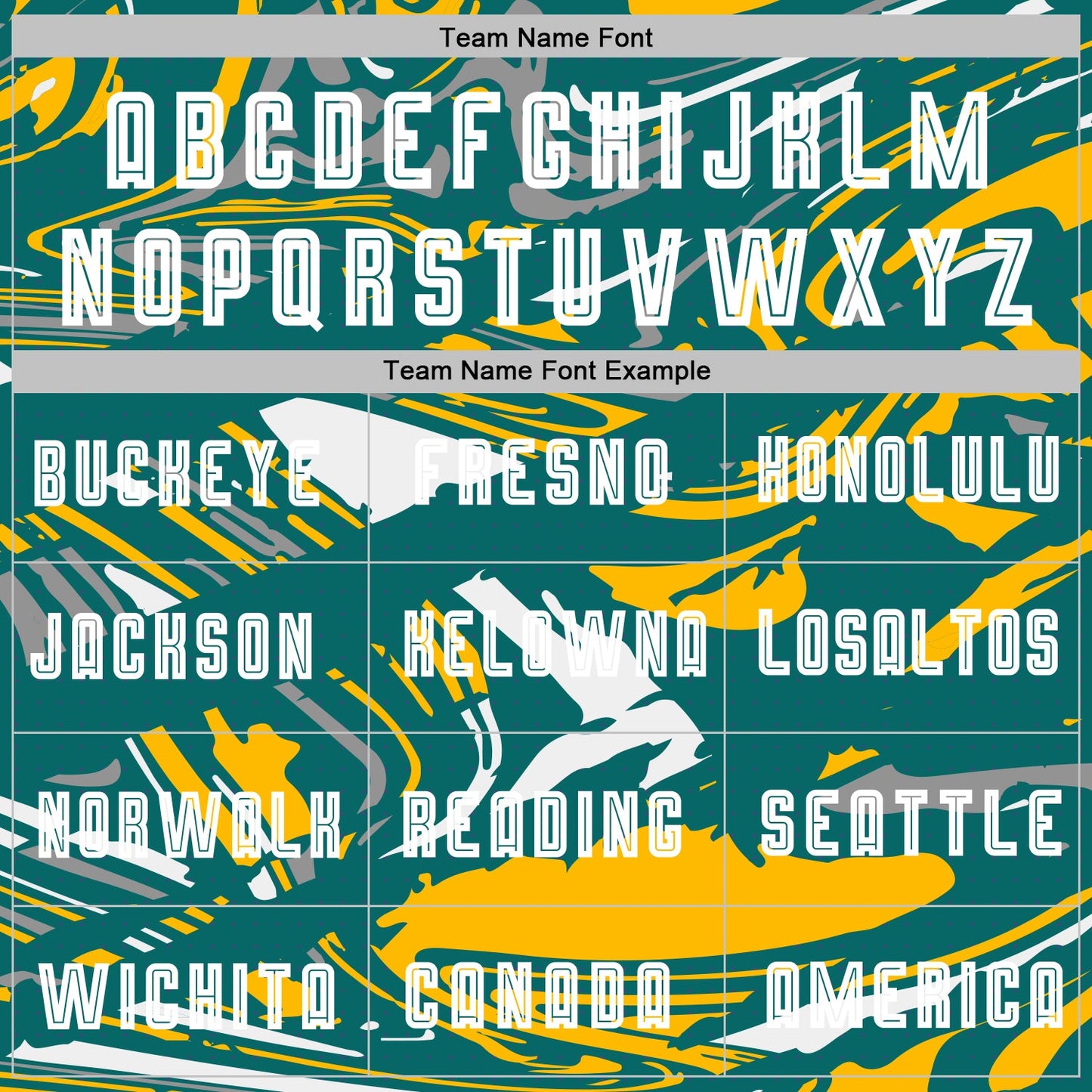 Custom Figure White Teal-Gold Fluid Art Splash Sublimation Soccer Uniform Jersey Limited