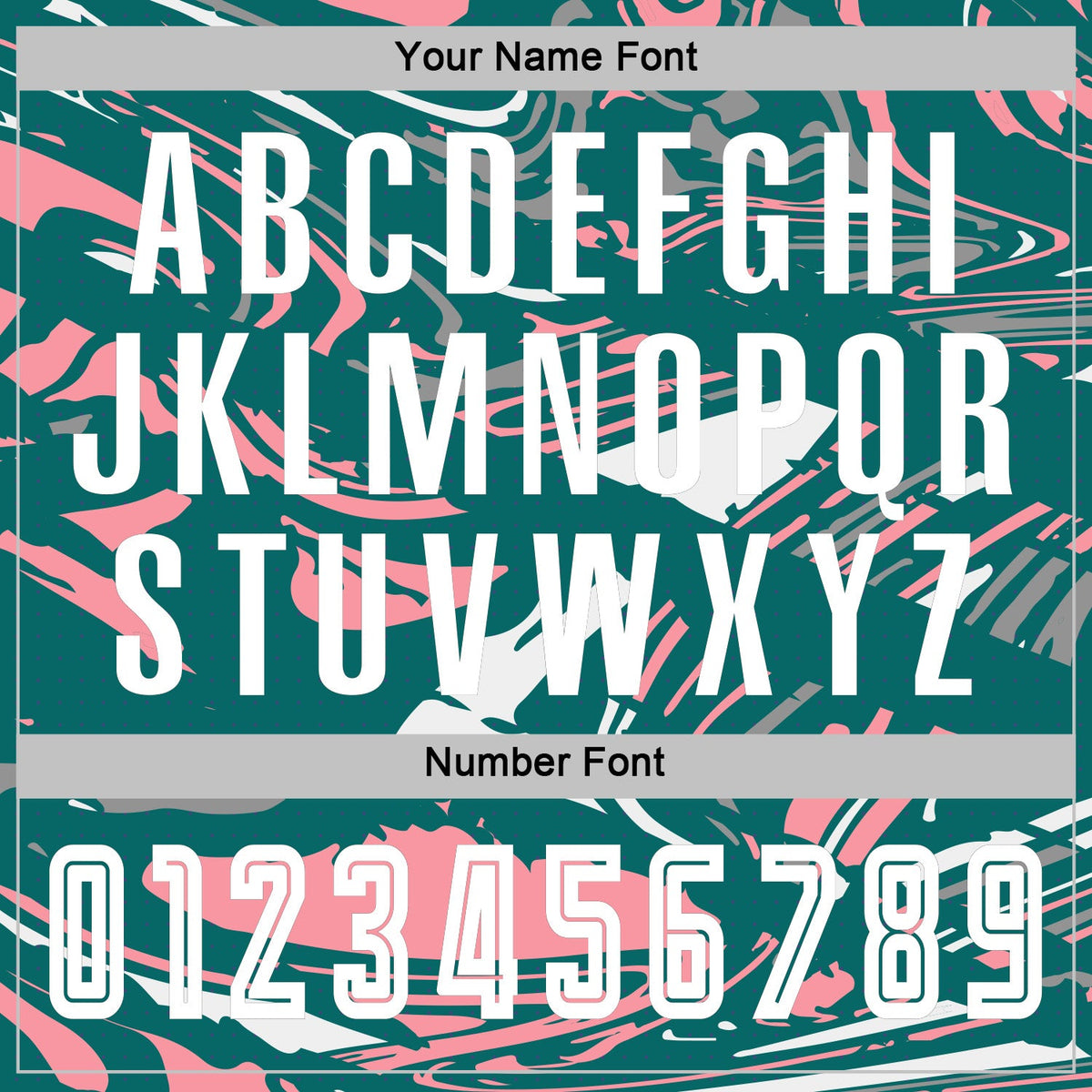 Custom Figure White Teal-Medium Pink Fluid Art Splash Sublimation Soccer Uniform Jersey Limited