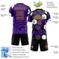 Custom Black Purple White-Yellow Geometric Shape Sublimation Soccer Uniform Jersey Limited