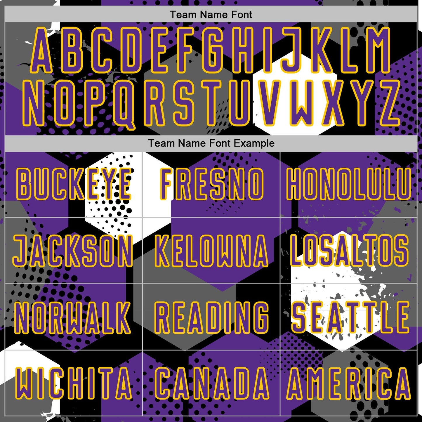 Custom Black Purple White-Yellow Geometric Shape Sublimation Soccer Uniform Jersey Limited